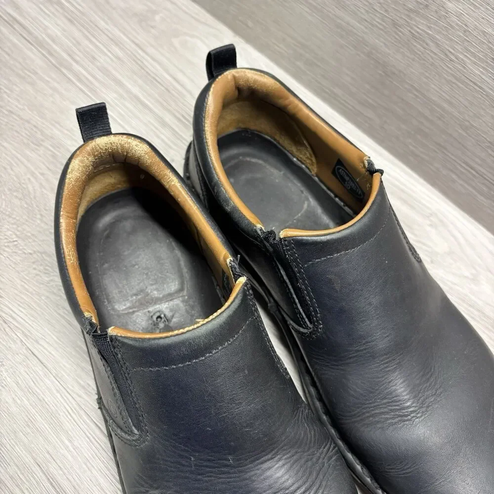 Red Wing 8700 Slip On Work Shoes Mens 9 E2 Black Leather Slip Resistant Utility